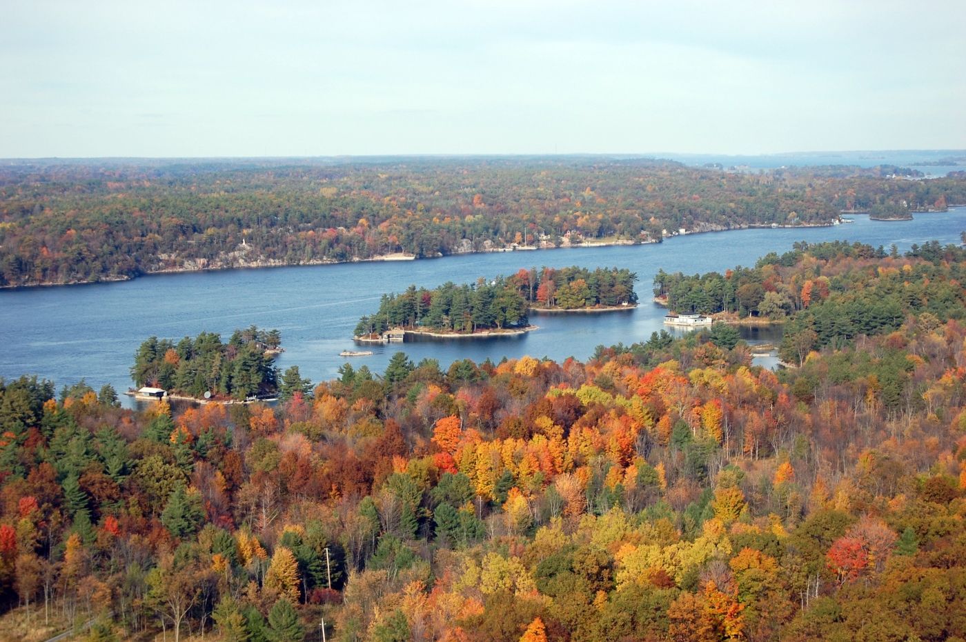 foto van eilanden Parry Sound in de Indian Summer