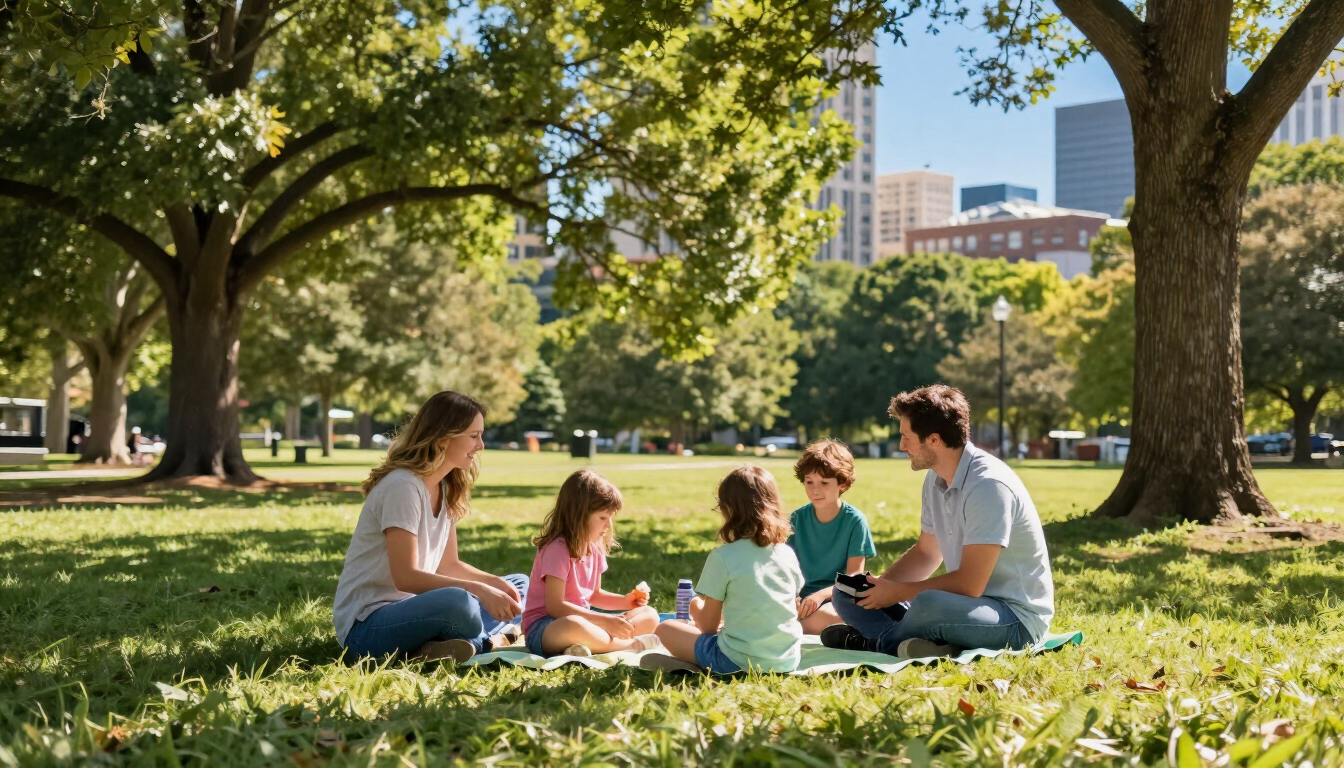 Family at an Atlanta park