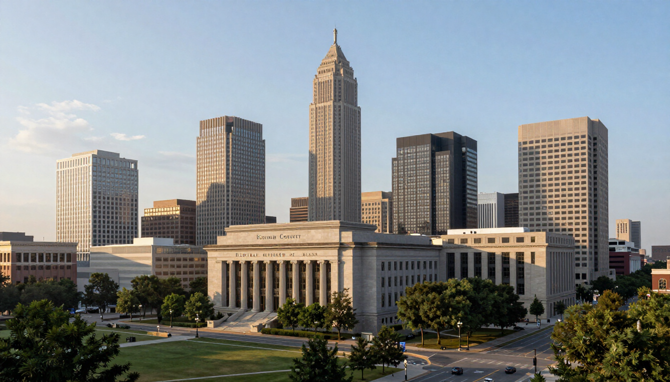 Atlanta government district skyline
