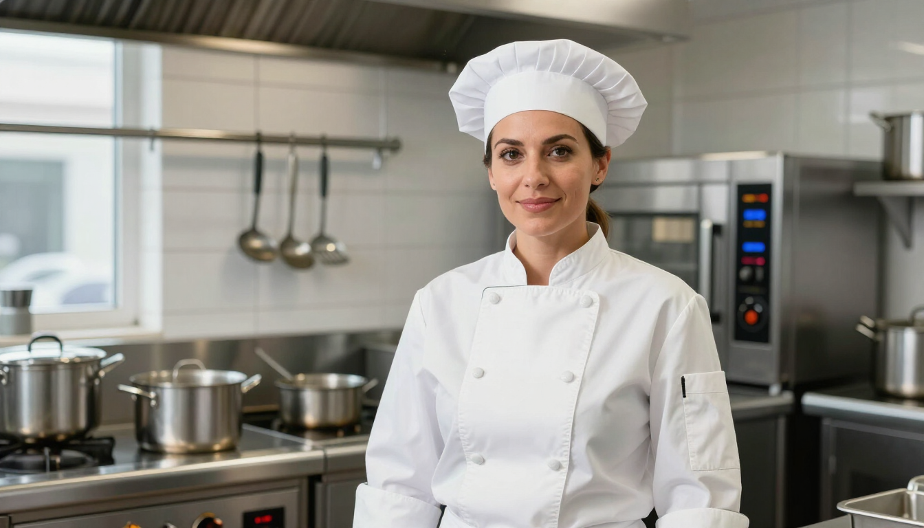 Chef Rosa Fernandez in kitchen