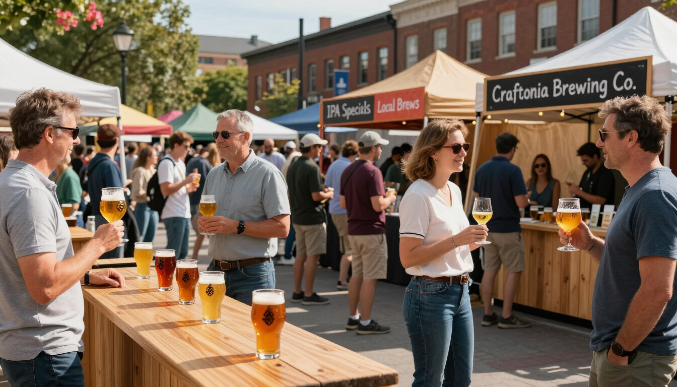 Craft beer festival crowd