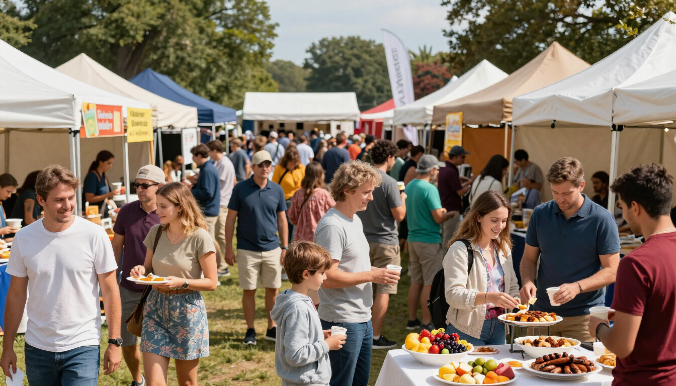 Food festival crowd
