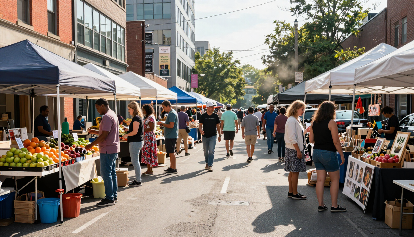 Bustling Atlanta street market