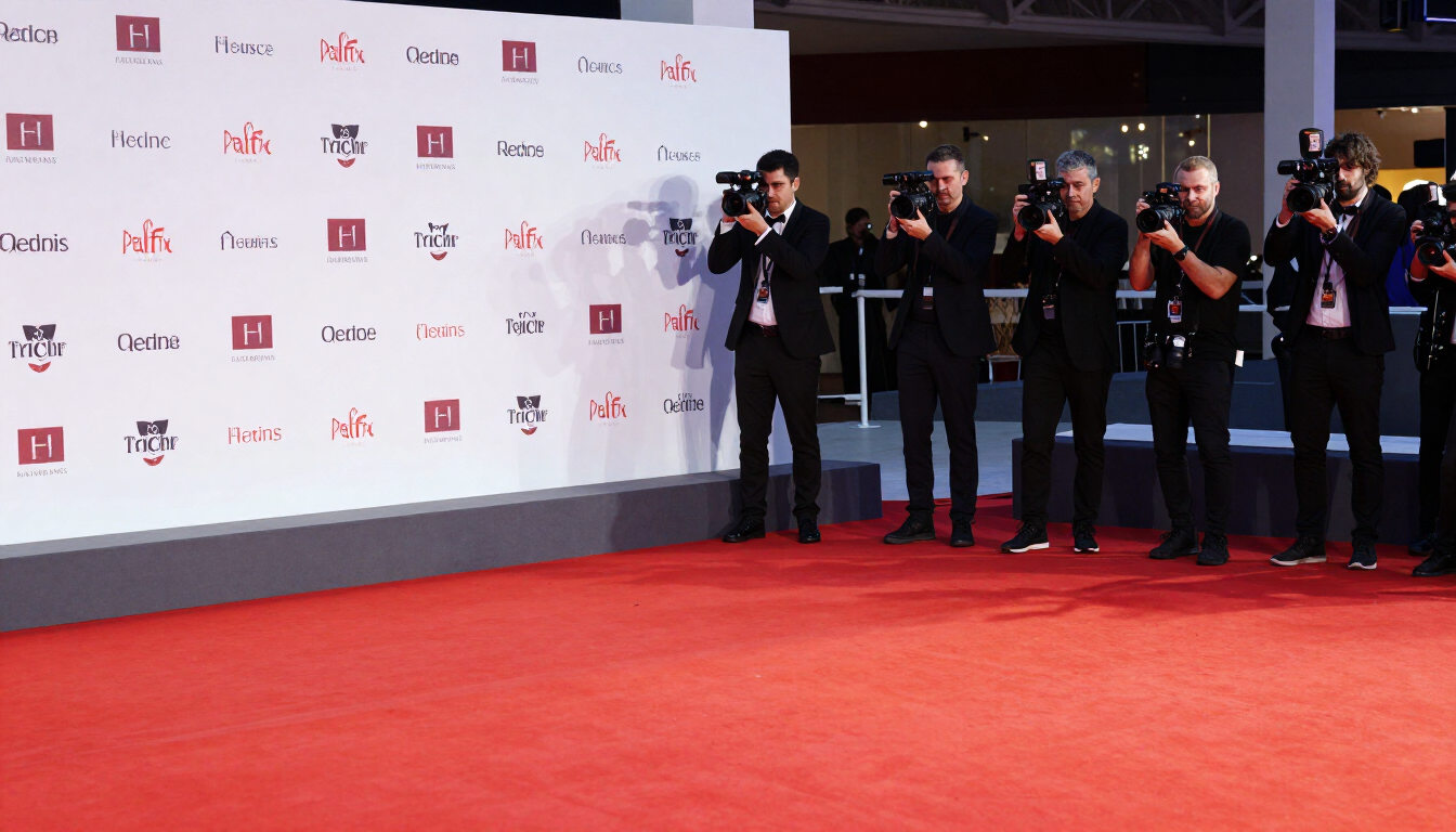 Red carpet step-and-repeat event