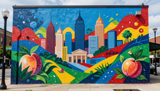 Street art mural in Atlanta