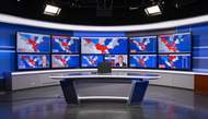 Election night studio backdrop