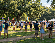 Outdoor festival crowd