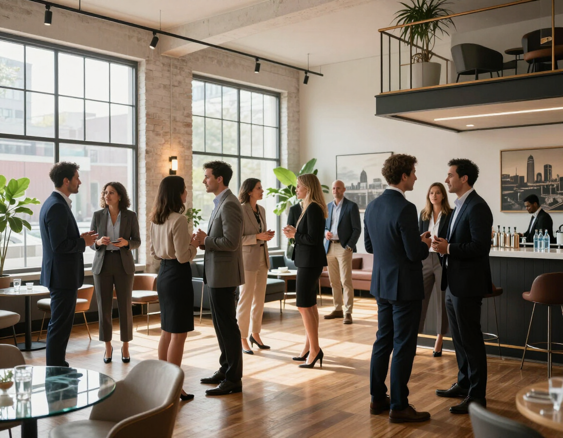 Business networking mixer