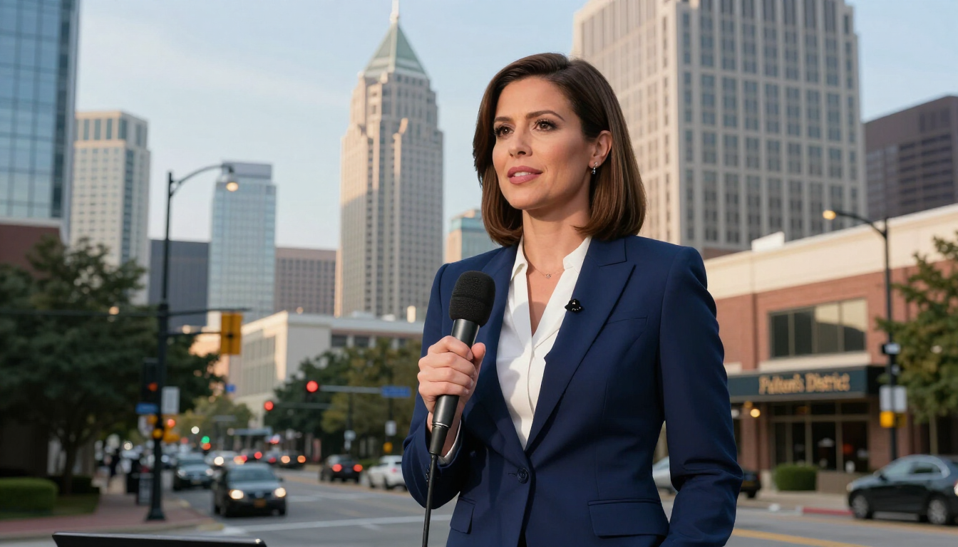 Reporter on location in Atlanta