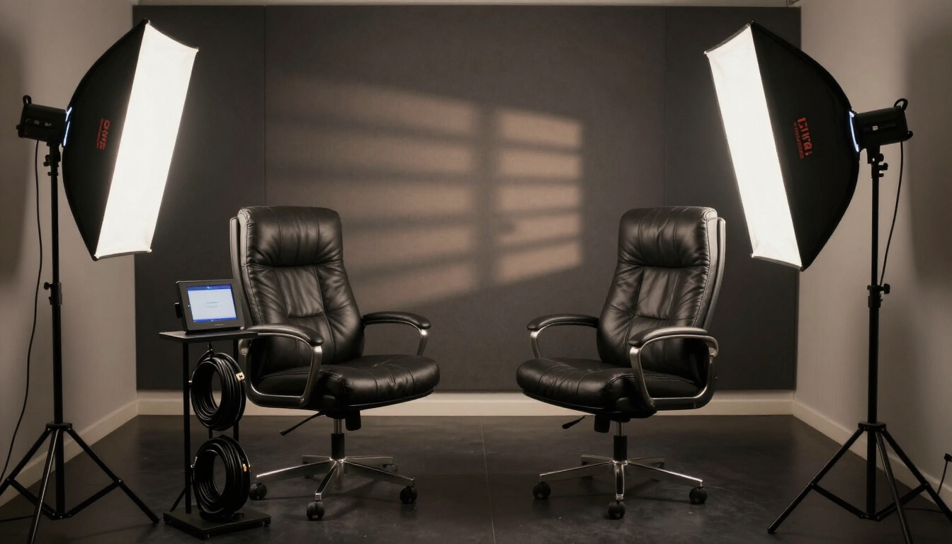 Candidate interview studio setup