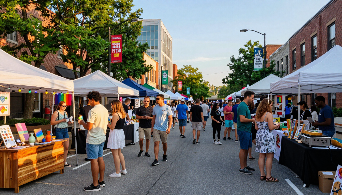 Outdoor street festival in Atlanta