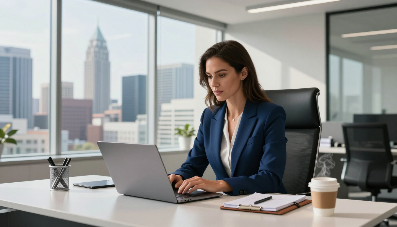 Entrepreneur working in an Atlanta office