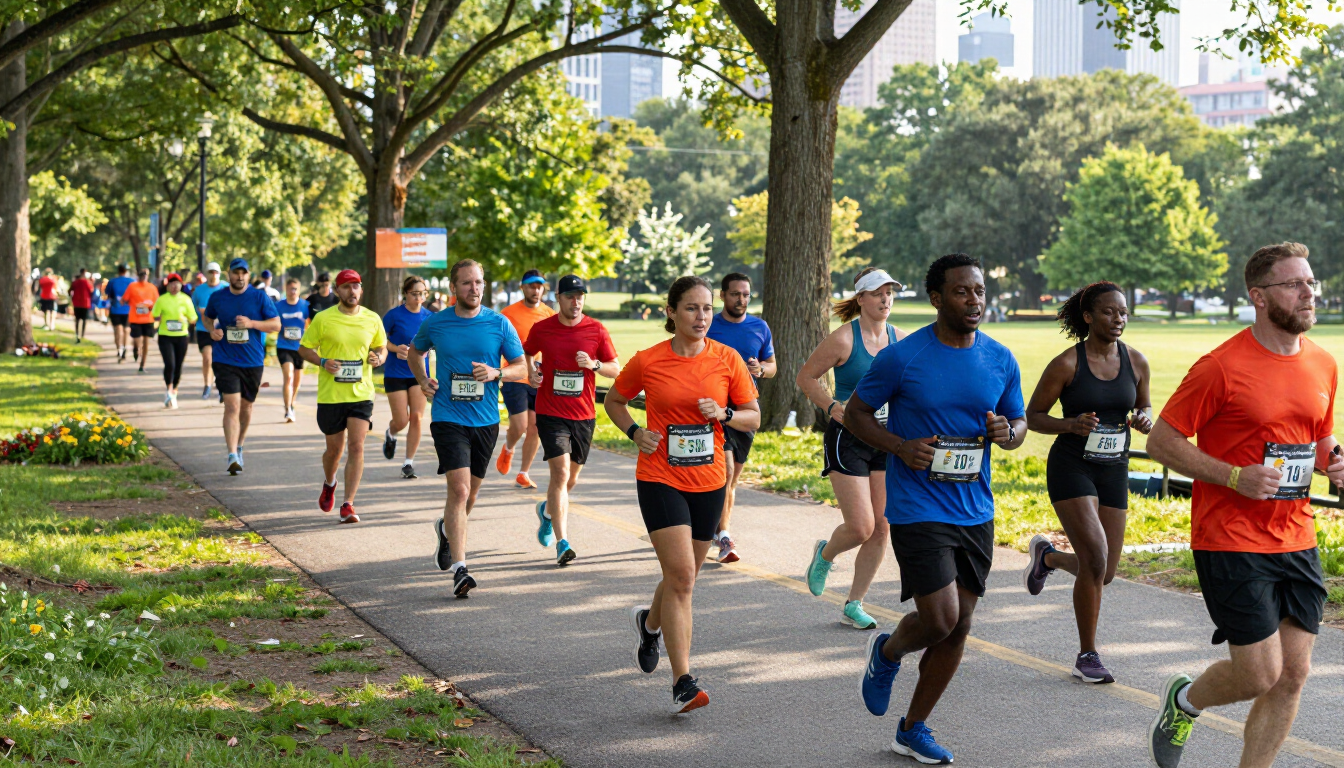 Charity 5K run in an Atlanta park
