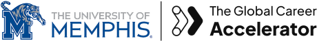 The University of Memphis and The Global Career Accelerator logos