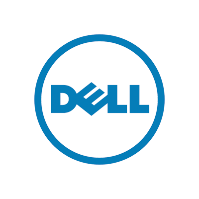 Blue Dell logo inside a blue circle on a white background