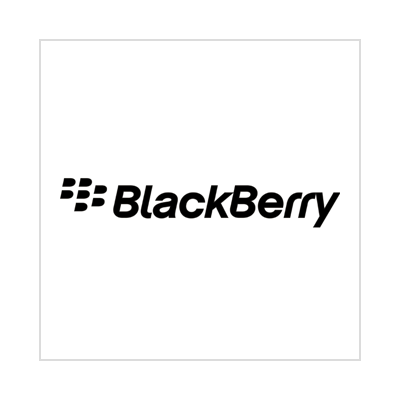 The blackberry logo is black and white on a white background.