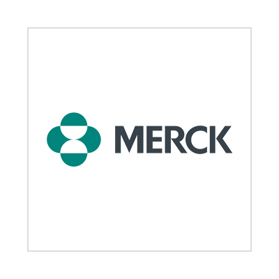 The merck logo is on a white background.