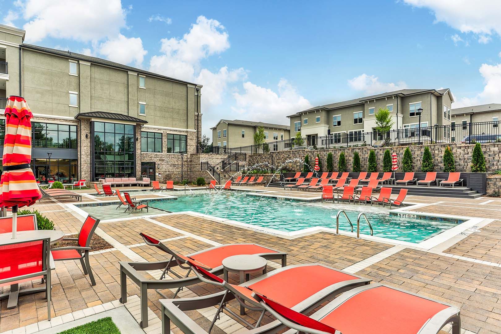 The Heights at Ridgewalk Apartments pool area - Woodstock, GA