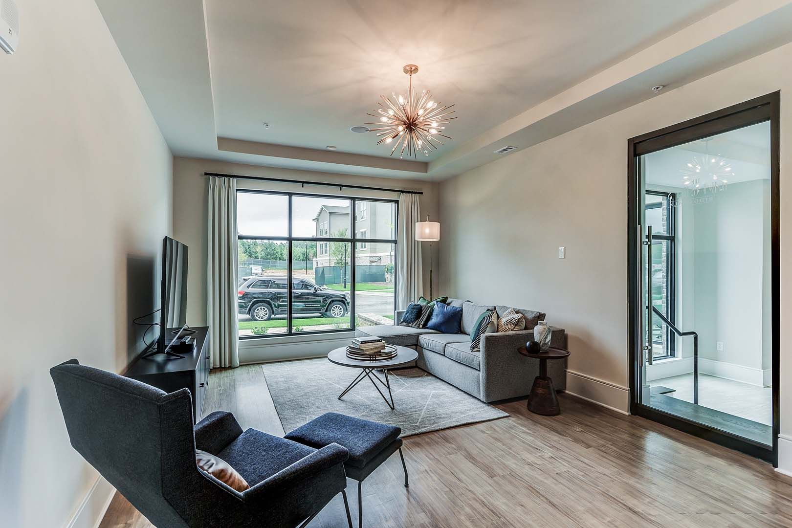 The Heights at Ridgewalk Apartments living room - Woodstock, GA