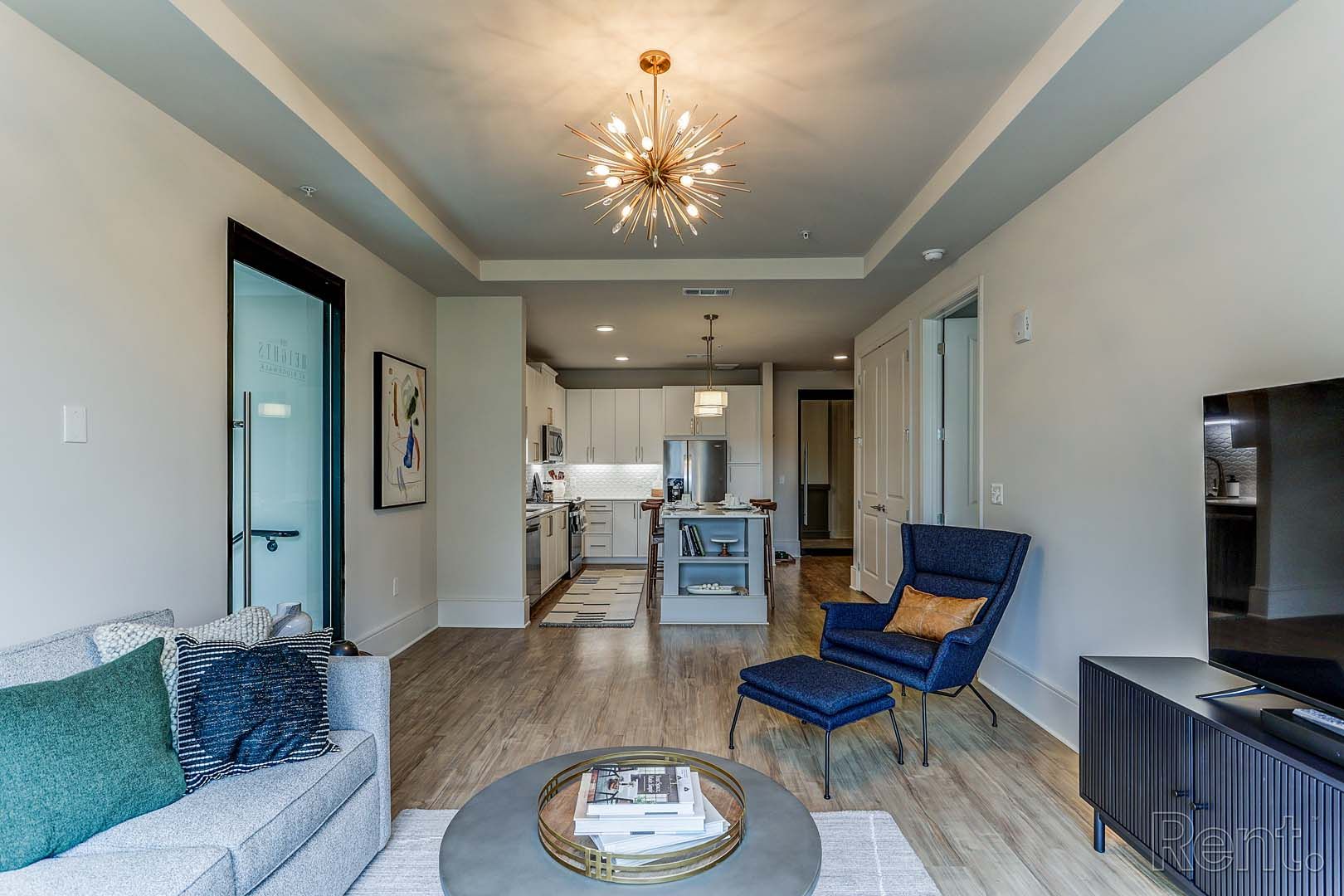 The Heights at Ridgewalk Apartments living room view 2 - Woodstock, GA
