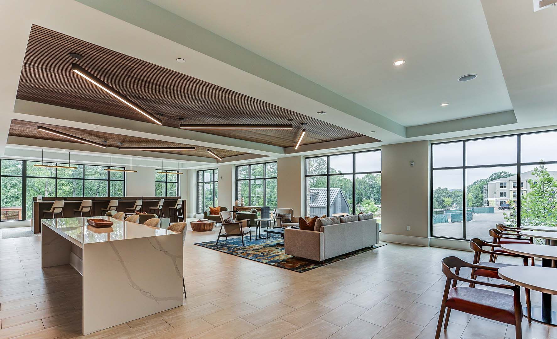 The Heights at Ridgewalk Apartments clubroom seating area - Woodstock, GA