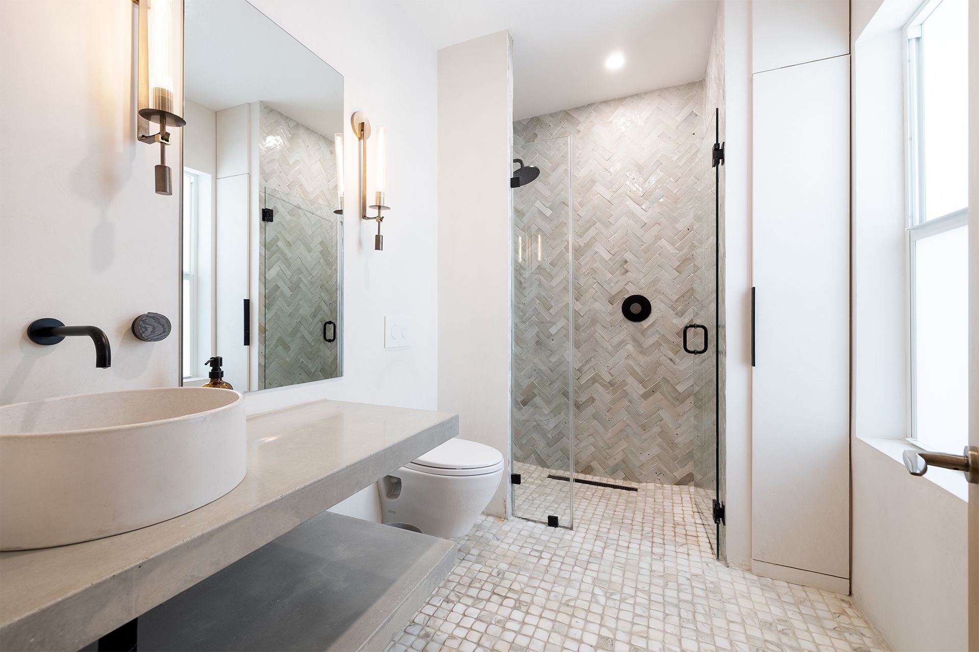Bathroom With Glass Door