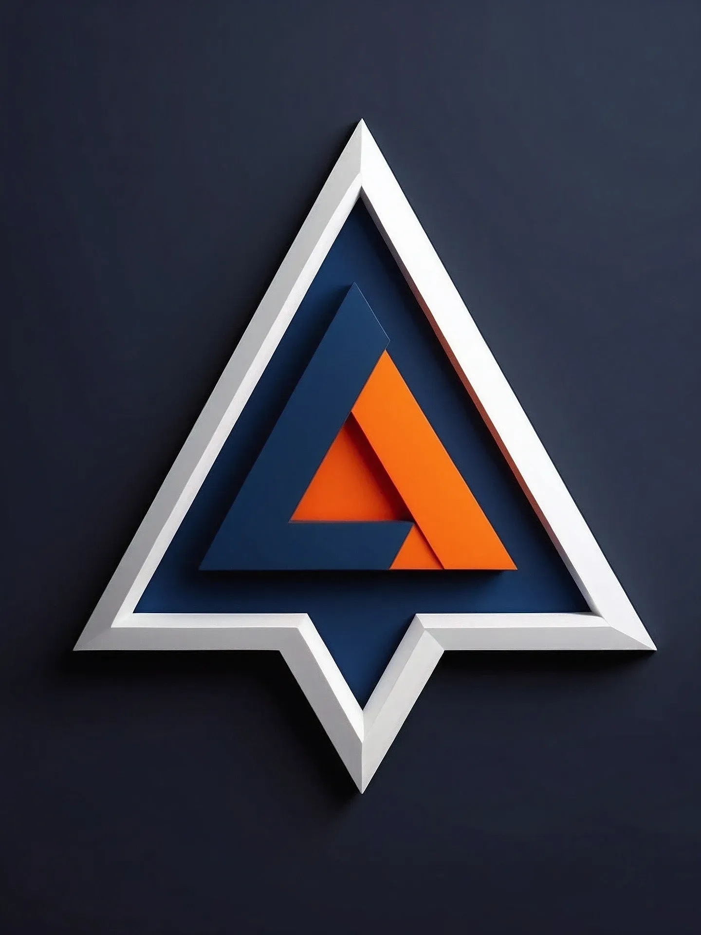 Dreieckige Form in Blau und Orange – extrasicht Design