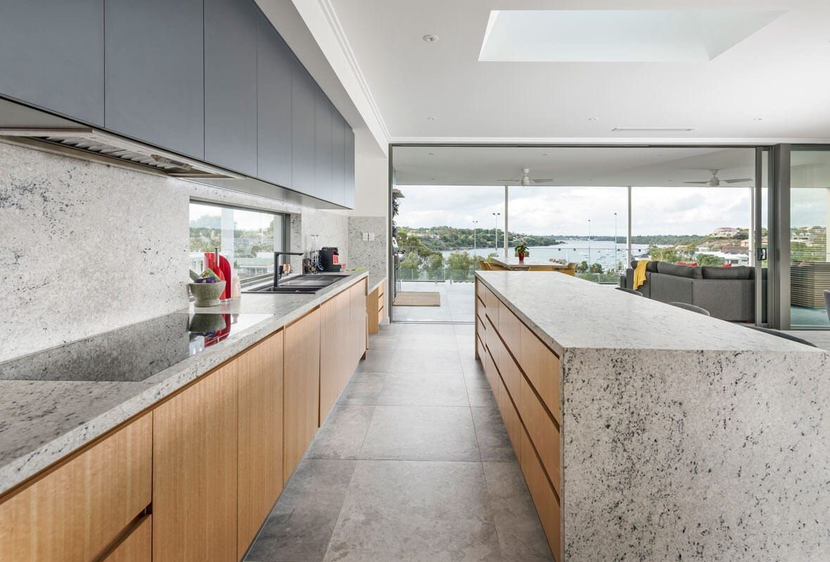 Wooden Cabinet And Marble Tabletop — Experienced Builder in Bowen, QLD