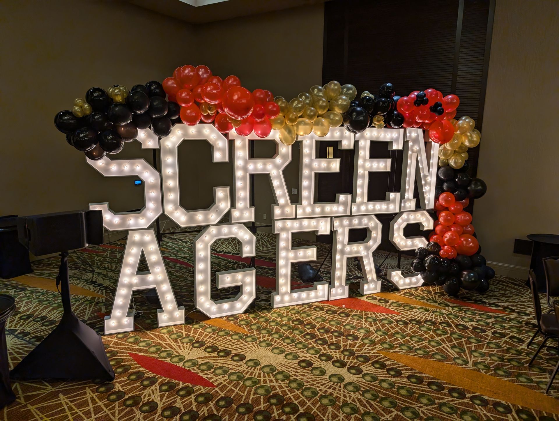 Large illuminated sign,
