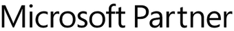 Microsoft Partner logo text in black on a white background