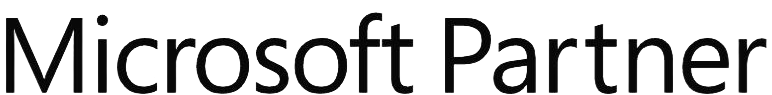Microsoft Partner logo text in black on a white background