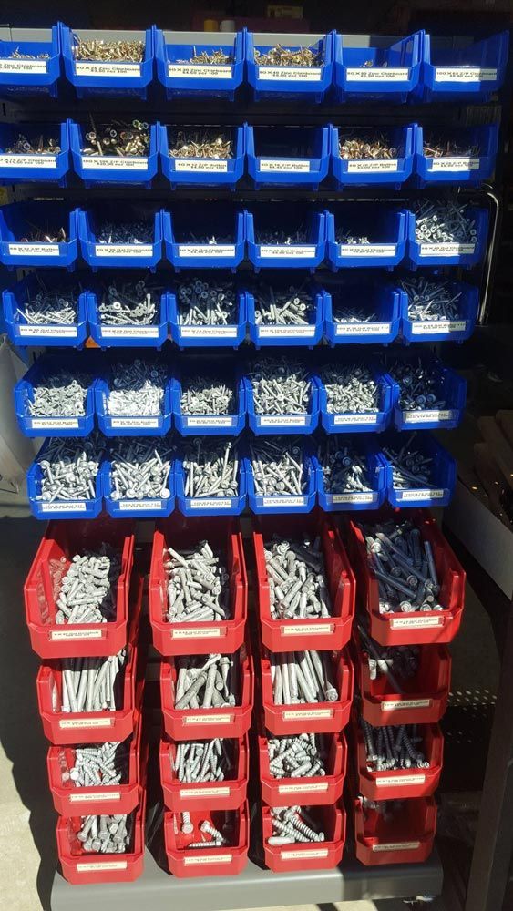 There Are Many Different Types of Screws in The Bins — Border Bolts & Fasteners in Tweed Heads South, NSW