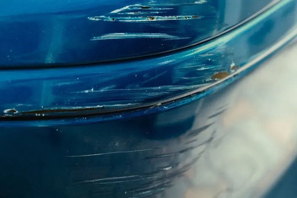 A car with scratched paintwork