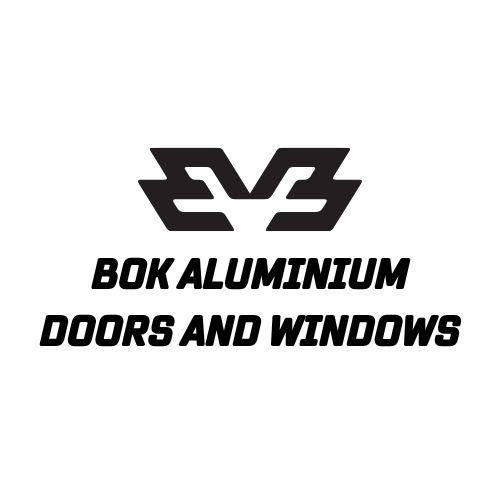 BOK Aluminium Doors and Windows logo in black on a white background