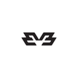 Black stylized logo resembling the letters EV on a white background