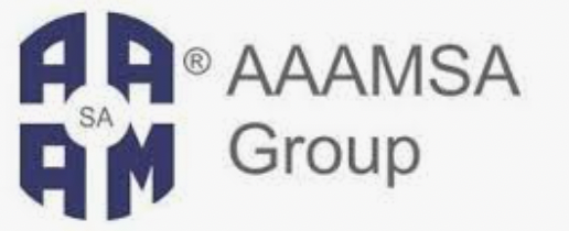 AAAMSA Group logo in gray and blue with SA emblem