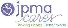 JPMA Cares logo with a heart and baby icons, text reads