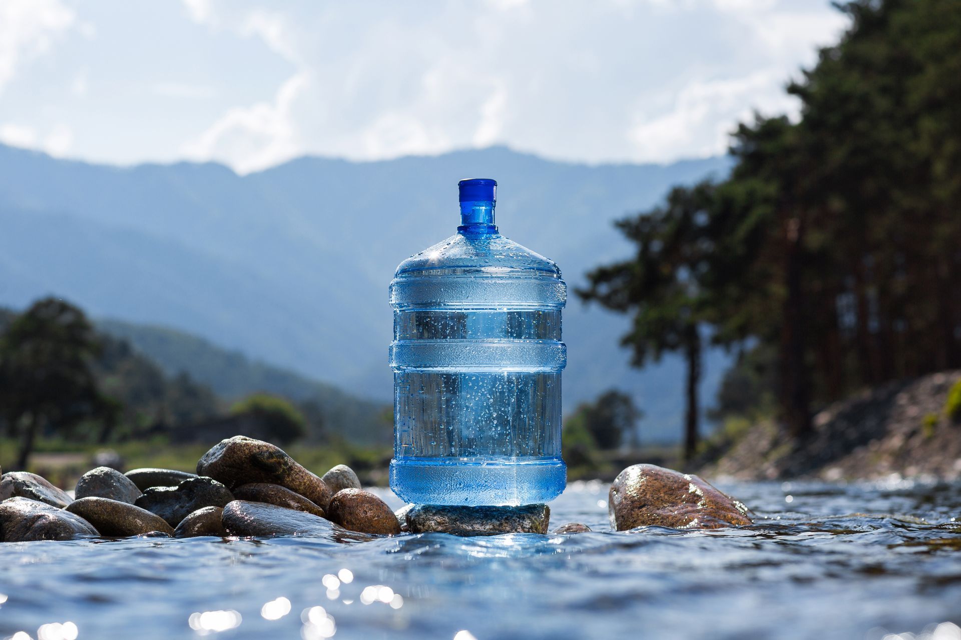 Natural drinking water in a large bottle Natural drinking water in a large bottle