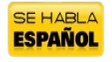 Yellow button with 'SE HABLA ESPAÑOL' in black text.