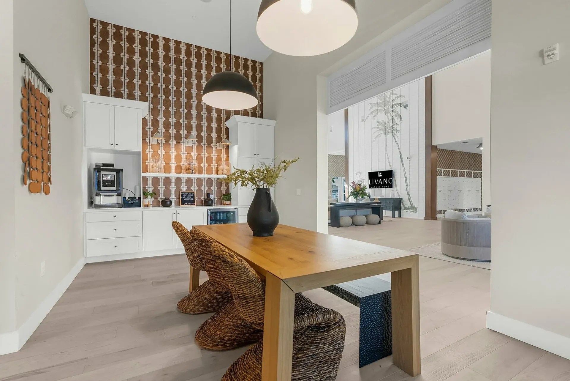 Experience elegance in this chic dining and living space, perfect for entertaining and relaxation.