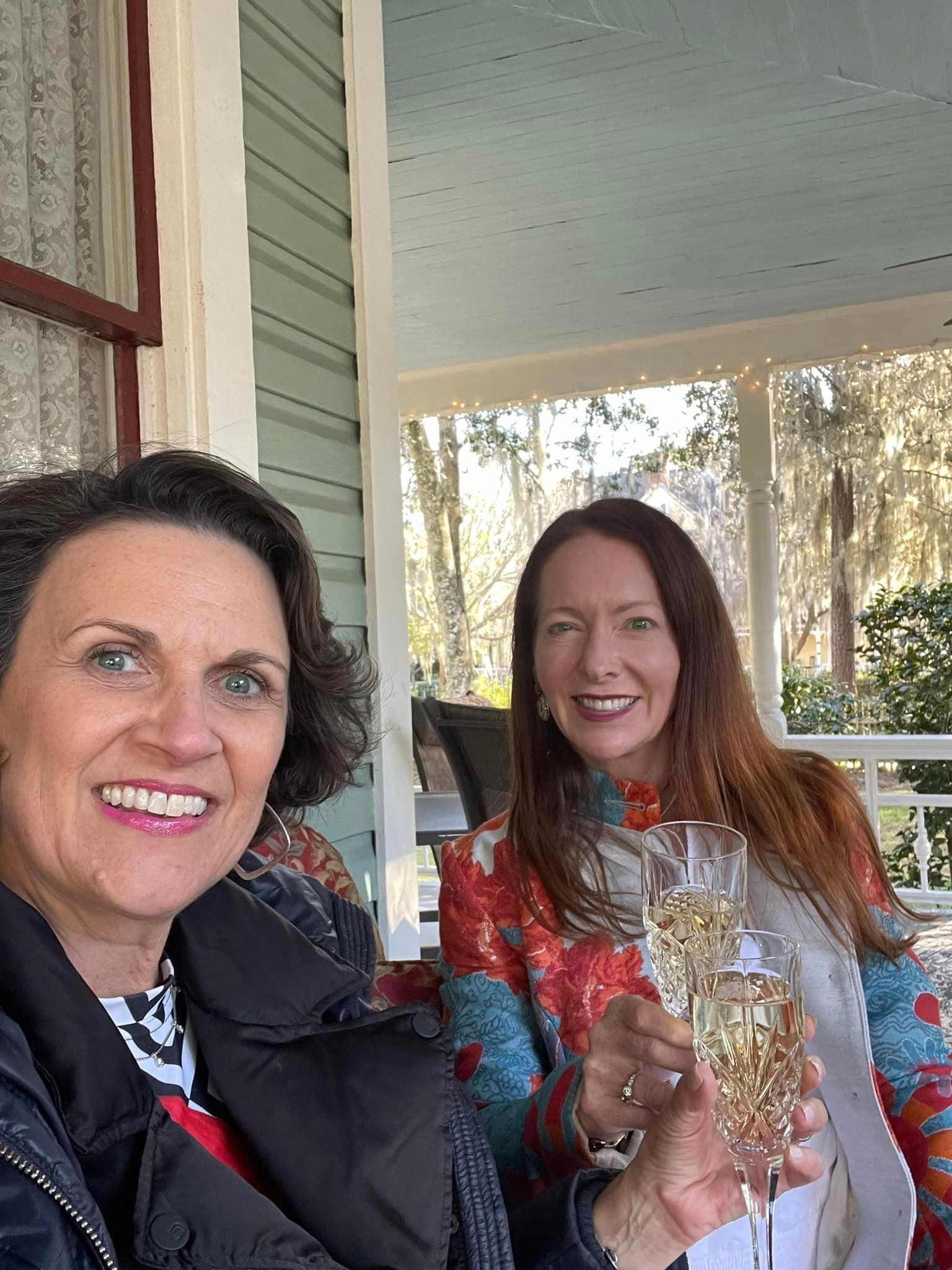 Marcella Scherer and Susannah Peddie at the Camellia Rose Inn.