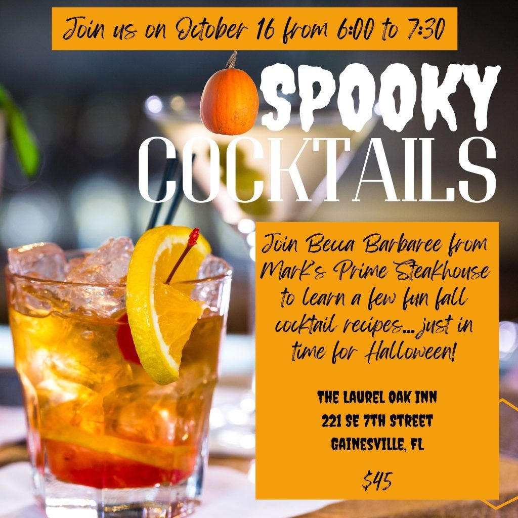  Things to do at The laurel Oak Inn in Gainesville, FL- cocktail class at the best hotel in Gainesville