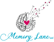 Brain and dandelion logo with heart, and 