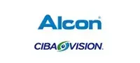 Alcon CIBA Vision logo in blue and green on a white background