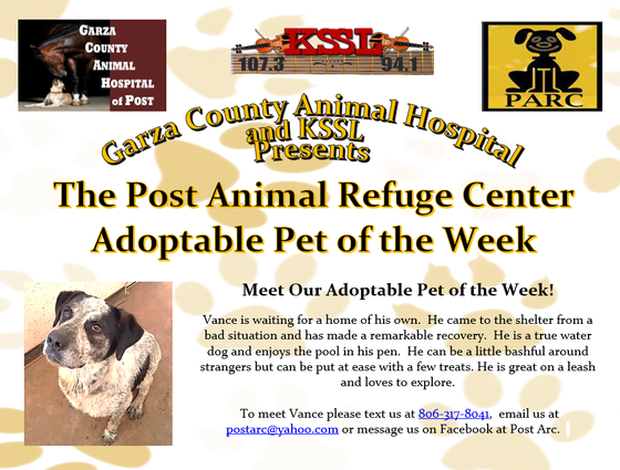 Post Animal Refuge Center, Garza County Animal Hospital, Adopt don't Shop, Animal Rescue