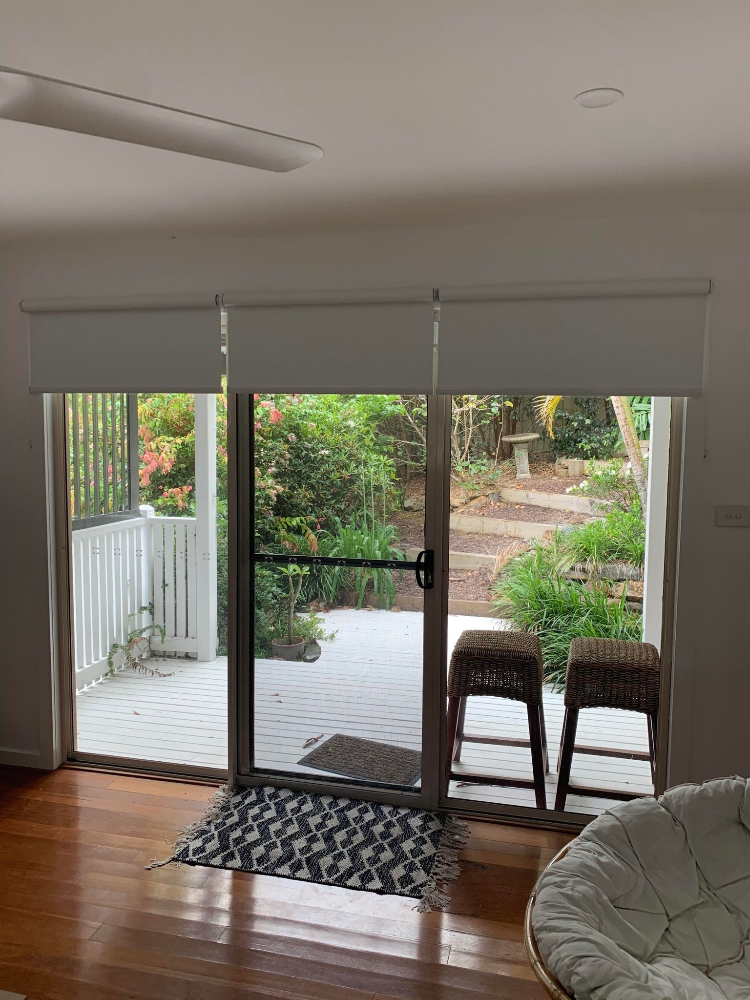 White Blinds in Living Room — Blinds, Awnings & Shutters in Mid North Coast, NSW