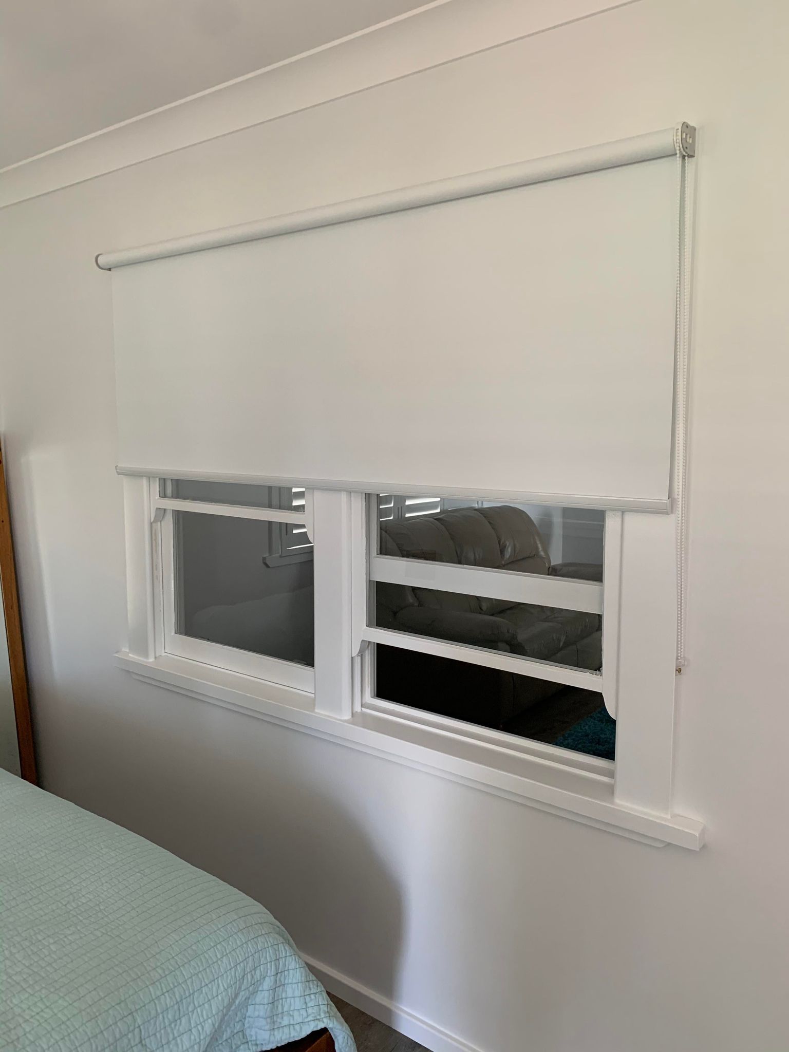 Roller Blinds Half Closed - Blinds, Awnings & Shutters in Mid North Coast, NSW