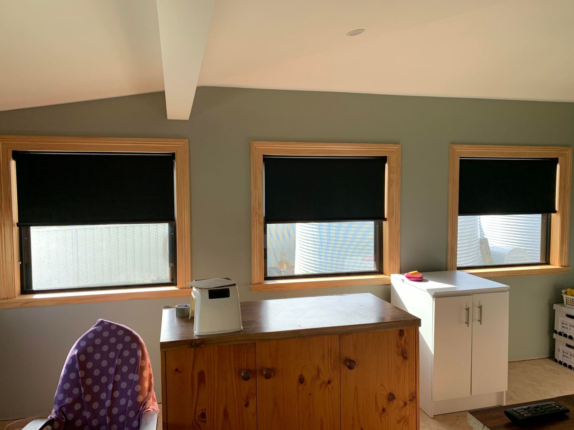 Black Roller Blinds — Blinds, Awnings & Shutters in Mid North Coast, NSW