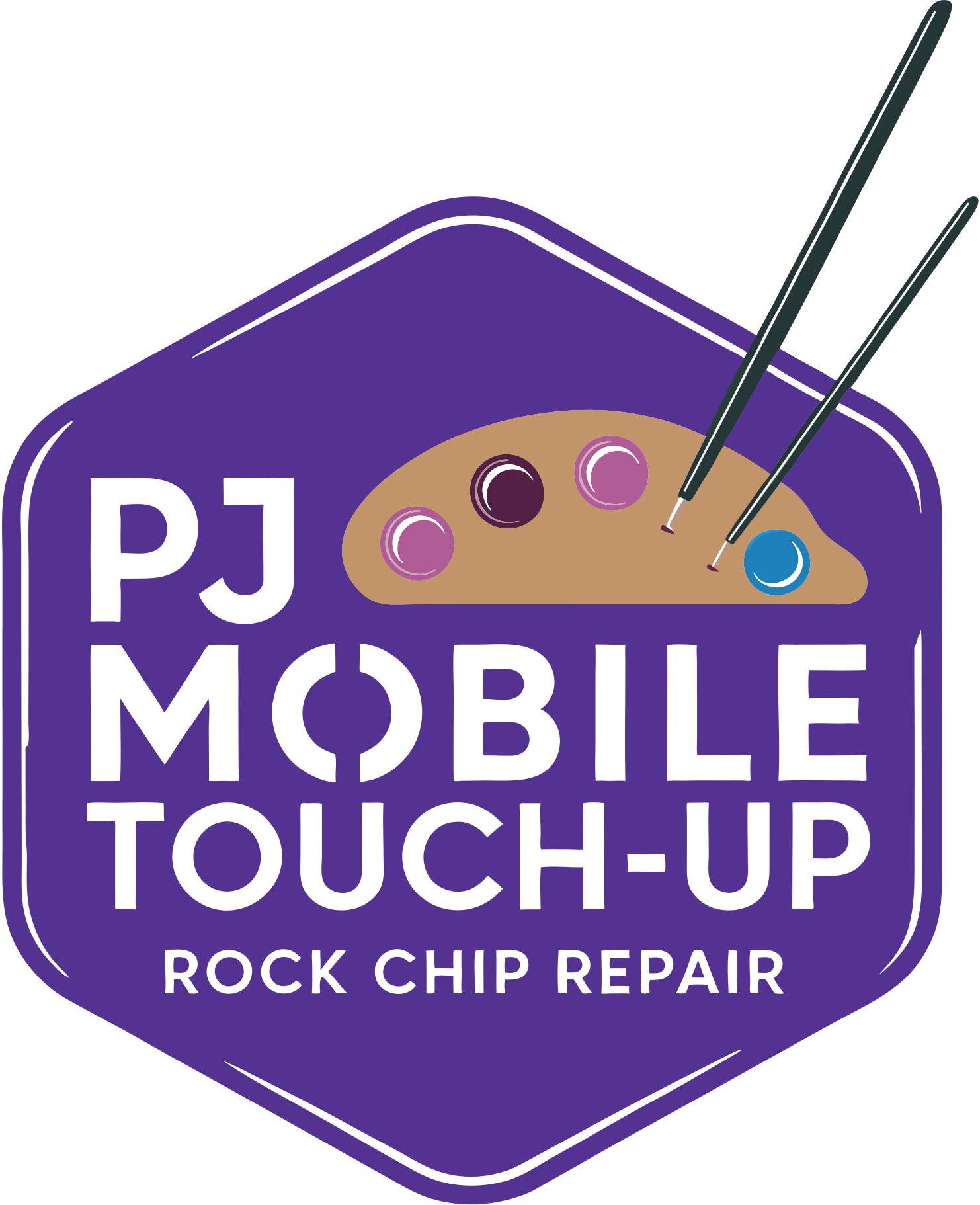 Purple logo: