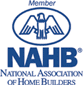 Blue logo for the National Association of Home Builders (NAHB), featuring an eagle icon above the text.